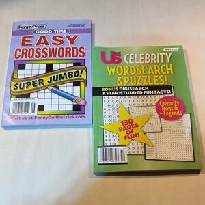 Easy Crosswords Puzzle Book - Blue